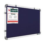 YAJNAS® 4x6 Feet Premium Material Blue Designed Notice Board/Soft Board/Bulletin Board/Pin-up Display Board for Study Room, Office, School & Home Use