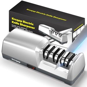 Knife Sharpener Electric for Kitchen - Kitchen Knife Sharpener 3-Stage - 15-Degree EdgeSelect Angle - Knife Sharpeners 100% Diamond Abrasive - Fast Sharpening, Repair, Restore, Polish.