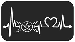 K1126 Greek Triple Goddess Pagan Wiccan Heartbeat Lifeline Decal Sticker