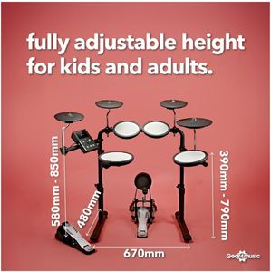 VISIONDRUM-PRO Electric Drum Kit – Digital 8-Piece Set with Pedals