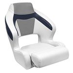 Wise 3338-1773 Baja XL Bucket Seat with Flip Up Bolster, Brite White/Marble Grey/Midnight Navy