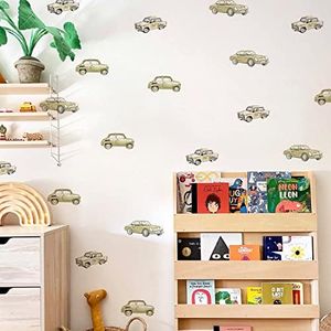 astrkiz Boy Wall Decals Peel and Stick, Watercolor Mellow Cars Wall Sticker for Baby Boys Room Kids Room Playroom Gender Neutral Room Nursery Wall Art Stickers Decor