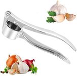 Geekbox Garlic Crusher Garlic Press Garlic Mincer Ginger - Chopper Peeler Professional Kitchen Stainless Steel Garlic Crusher, Grinder & Rocker Dishwasher Cutter Good Grip Best Food Helper