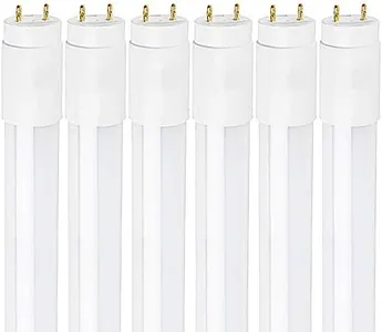 LUXRITE 2FT LED Tube Light, T8, 11W (17W Equivalent), 3000K Soft White, 1100 Lumens, Fluorescent Light Tube Replacement, Direct or Ballast Bypass, ETL Listed (6 Pack)