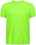 Boys Neon Shirts Dry Fit Athletic T Shirts UPF 50+ Performance Cooling Shirts Short Sleeve Kids Top for Boys and Girls