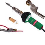 110V 1600W Vinyl Plastic Floor Hot Air Welding Gun with 1PC Welding Tip with Brass Penny Roller for Flooring Welding Rods