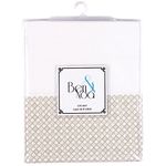 Ben & Noa Percale Crib Skirt, Linen Mini Print