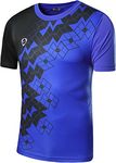 Sportides Big Boy's Active Sport Short Sleeve Breathable Tshirts T-Shirts Tees Tops LBS706 Blue L