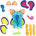 Learning Resources EI-3620 Plush Mixaroo Stuffed Animal for Social & Emotional Learning, 12 Pieces, Get Creative by Mixing, Matching, and re-attaching 10 Easy-Stick Parts Ages 2+, Multi, M