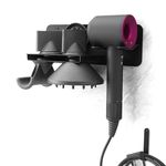 MidingChai Hairdryer Holder Station Compatible with Dyson Supersonic, Hair Dryer and Straightener Holder for Dyson Supersonic, Bathroom Organizer for Dyson Hair Dryer Care Tools