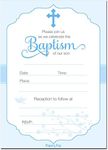 30 Baptism Invitations Boy with Env