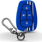 Keycept™ Tristar Silicone Key Cover Compatible with Tata Nexon | Harrier | Altroz | Tigor | Safari | Punch |Tiago| EV 4 Button Smart Key with Keychain.