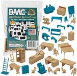 BMC Classic Marx Mid-Century Modern Furniture - 32pc Plastic Playset Accessories