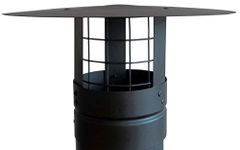 FOXY METAL FABRICATION CHIMNEY CAP,RAIN CAP,CHIMNEY COWL WITH BIRD GUARD TO FIT 5''/125MM FLUE PIPE