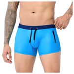 Arjen Kroos Men's Swim Briefs Quick Dry Square Leg Swimsuit Beach Trunk Swimwear with Pockets