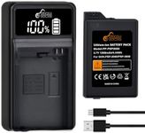 Pickle Power PSP 3001 Battery and LED Display Charger for Sony PSP 2000/3000 PSP-S110 Console, PSP-3001 PSP-3002 PSP-3000 PSP-3004 PSP-2001 PSP-2002 PSP-2003,PSP Lite, PSP Slim