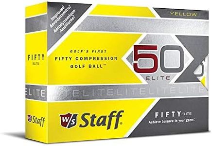 Wilson Staff Fifty Elite Golf Balls, Yellow, Pack of 12