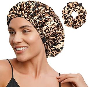 YANIBEST Double Layer Satin Bonnet Silk Bonnet Adjustable Hair Bonnet for Sleeping Hair Bonnets for Women Curly Natural Hair