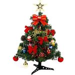 Prisma Collection 2 feet Christmas Tree Xmas Tree with Solid Plastic Legs,Light Weight, Perfect for Christmas Decoration (Green, 2 FEET) with Any 20 pcs Decorative Ornaments