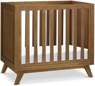 Davinci Otto 3-in-1 Convertible Mini Crib with 4" Mattress in Walnut, Greenguard Gold Certified
