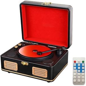 MANAYO Retro Portable CD Player with Bluetooth, Rechargeable Small Portable CD Player with Speakers, Support AUX/USB CD Music Player with Remote Control (Black)