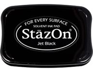 Tsukineko Full-Size StazOn Multi-Surface Inkpad, Jet Black