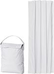 Amazon Basics Portable Window Blackout Curtain Shade with Suction Cups for Travel, Kids, and Baby Nursery - 50" x 78", White - 1-Pack