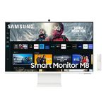 SAMSUNG 27-Inch 4K UHD 60Hz 4ms High Resolution Smart White Computer Monitor with Smart TV Apps, Mobile connectivity, Slimfit Camera Included, Alexa Built-in - (LS27CM801UNXZA) [Canada Version] (2023)