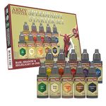 The Army Painter Speedpaint Starter Set - 10 x 18ml Speed Model Paint Kit Pre Loaded with Mixing Balls and 1 Brush- Base, Shadow and Highlight in One Miniature and Model Paint Set for Plastic Models