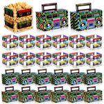 Jenaai 12 Pcs 80s 90s Cassette Tape Bucket Centerpiece with 12 Pcs Boom Box Party Favor Boxes 80s 90s Theme Party Decoration Retro Radio Cassette Tape Table Decor for Hip Hop Music Birthday Party