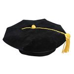 TNG hui Graduation Doctoral Velvet tam 8-Sided Gold Tassel