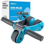 Boldfit Abs Roller for Men & Women Premium Ab Wheel Roller Stomach Abs Roller for Home Workout, Gym Ab Roller for Men Abs Workout Equipment for Abdominal Ab Roller Home Exercise Equipment - Blue