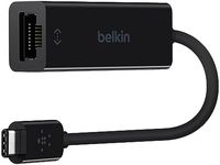 Belkin F2CU040btBLK USB-C to Gigabit Ethernet Adapter (USB-IF Certified, Compatible with MacBook Pro (2016), Dell XPS 13 inch), Black