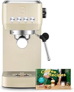CASABREWS Espresso Machine 20 Bar, Stainless Steel Coffee Maker with Steam Milk Frother, Espresso Coffee Machine Cappuccino Latte Machine with 49oz Removable Water Tank, Creamy