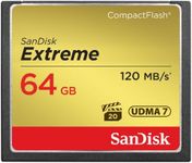 SanDisk 64GB Extreme CompactFlash Memory Card UDMA 7 Speed Up To 120MB/s - SDCFXSB-064G-G46