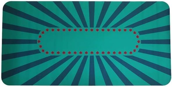 POK3R STUFF INDIA Green Rectangular Poker Layout Portable Rubber Mat/Table Top For Casino For Adult