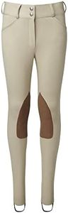 Dover Saddlery Girls' Wellesley Competition Jodhpur, Color: Tan, Size: 12