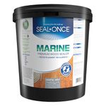 Seal-Once Marine Premium Wood Sealer - Waterproof Sealant - Wood Stain and Sealer in One - 5 Gallon & Coastal Gray