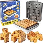 Building Brick Electric Waffle Maker- Cook Fun, Buildable Waffles in Minutes - Build Houses, Cars & More Out of Waffles! Bite Sized, Easy for Kids to Hold & Eat w/No Cutting Necessary, Breakfast Gift