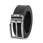 JCB Leather Belts Mens - Black Leather Belts for Men - Smart Casual Jeans Black Belt for Men - Men's Leather Belts - Mens Belt - Comfortable Everyday Belt.