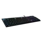 Logitech G815 LIGHTSYNC RGB Mechanical Gaming Keyboard with Low Profile GL Tactile key switch, 5 programmable G-keys,USB Passthrough, dedicated media control - Tactile