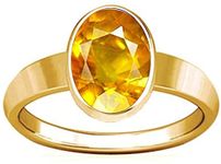 Divya Shakti 8.25-8.50 Carat Yellow Sapphire Pukhraj Gemstone Panchdhatu Plain Design Ring For Men & Women (7)