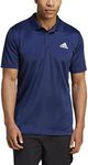 adidas Men's Polo Shirt, Dark Blue/White, L