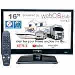 Unispectra ® 16 inch 12v Smart TV (webOS) Full HD 240v 24v 12v TV Freeview & SAT Tuner, 3x HDMI, 2x USB, Magic Remote. 12V TVs for Motorhomes, Campervan, Caravan TV, Truck, Van, Boat