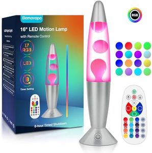 17 Colors Changing Liquid Motion Lamp with Remote: 16 Inch Pink LED Night Light for Kids Adults - Relaxing Table lamp for Bedroom Office - Glitter Mood Lighting for Home Decor Christmas Decorations