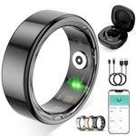 Smart Ring for Women Men,Birthday Gifts for Women Men - Health & Activity Tracker with Heart Rate,Sleep Monitoring/Motion Tracking,Waterproof & No Subscription Required Black 7
