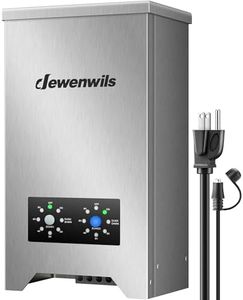 DEWENWILS 600W Low Voltage Landscape Transformer with 2-Zone, Landscape Lighting Transformer with Photocell Sensor & Countdown Timer, 120V AC to 12V/15 AC, Stainless Steel for Outdoor Light, LED Light