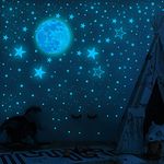 1049 PCS Glow In The Dark Stars Wall Stickers, Star And Moon Ceiling Stickers Glowing Wall Decals Wall Stickers Decor For Diy Kids Bedroom Nursery Living Room Party Birthday Gift, Bright And Realistic