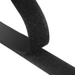 TRIXES Hook and Loop Tape 1M Roll – Self Adhesive Strip – Strong Double Sided Sticky Back Fastening Tape – Black Heavy Duty Strips for Reusable Indoor and Outdoor Use for Hanging & Sticking Objects