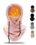 crazy bean Winter Hat Fleece Hood Balaclava Windproof Thermal Scarf Face Cover 3-in-1 for Outdoor Skiing Cycling(Pink)